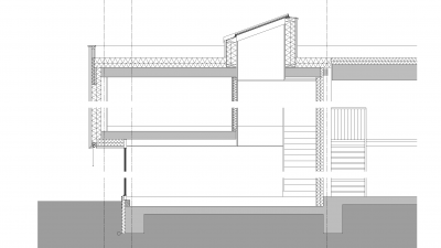 Steurer Installationen, Andelsbuch, facade section