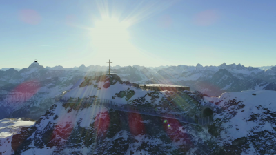 Das neue Gipfelrestaurant auf dem Nebelhorn