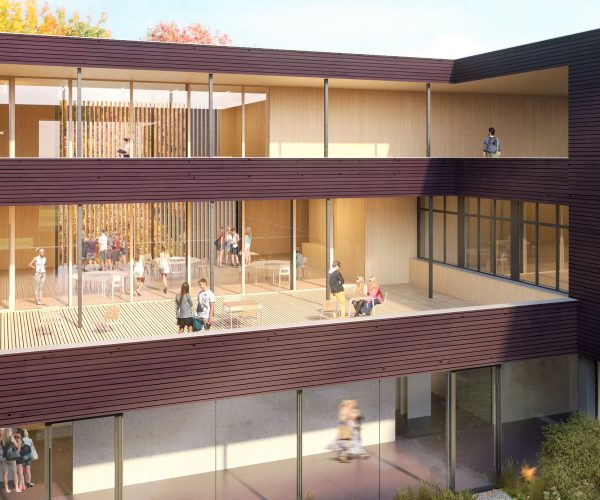 BSBZ Agriculture School Vorarlberg - New Building Tract E, Hohenems, Rendering Thomas Knapp