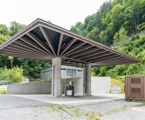 illwerke vkw – company filling station, Vandans, Photo Arch. DI Roland Wehinger