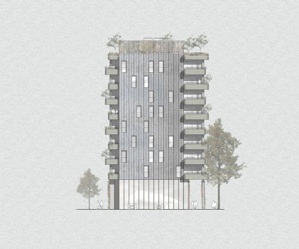High-rise residential building in Holz Grieser, Auen | Image HK Architekten
