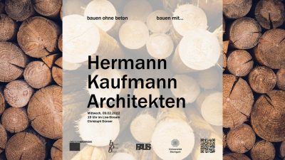 Schwarzbrotreihe 2021/22 – HK Architekten, guest lecture from DI Christoph Dünser