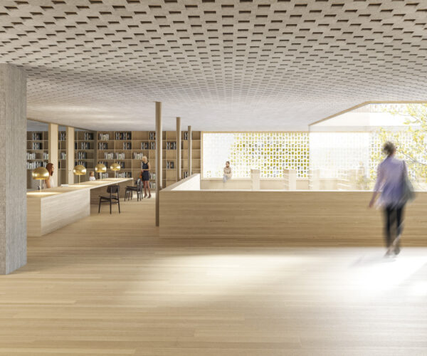 Liechtensteinische Landesbibliothek LiLB, Vaduz | Rendering Thomas Knapp