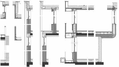 Sohm Timber Construction, Alberschwende, facade section