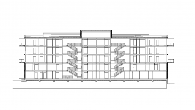 Steinbockallee, Rum, longitudinal section house 1