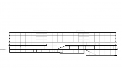IZM – Illwerke Centre Montafon, Vandans, longitudinal section