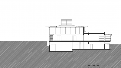Gymnastics and Celebration Hall, Muntlix , cross section
