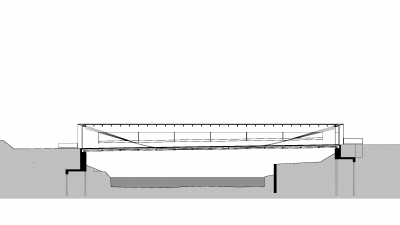 Bicycle Bridge, Gaißau, longitudinal section