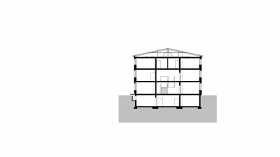 Dorfplatz Krumbach, cross section