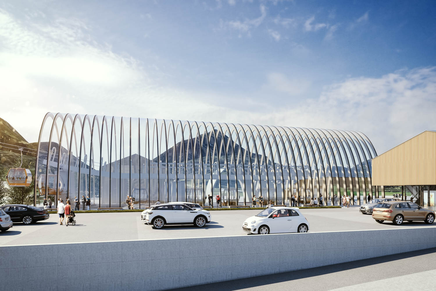 Nebelhorn valley floor cable car station, Oberstdorf – Kleinwalsertal