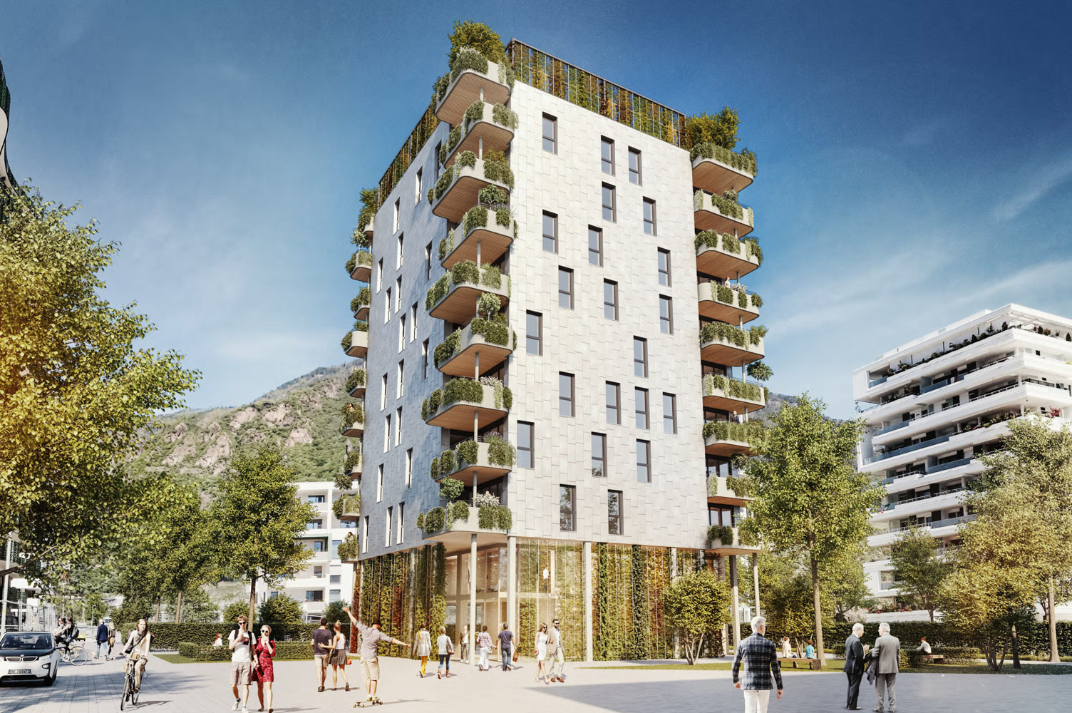 Wohnhochhaus in Holz Grieser, Auen