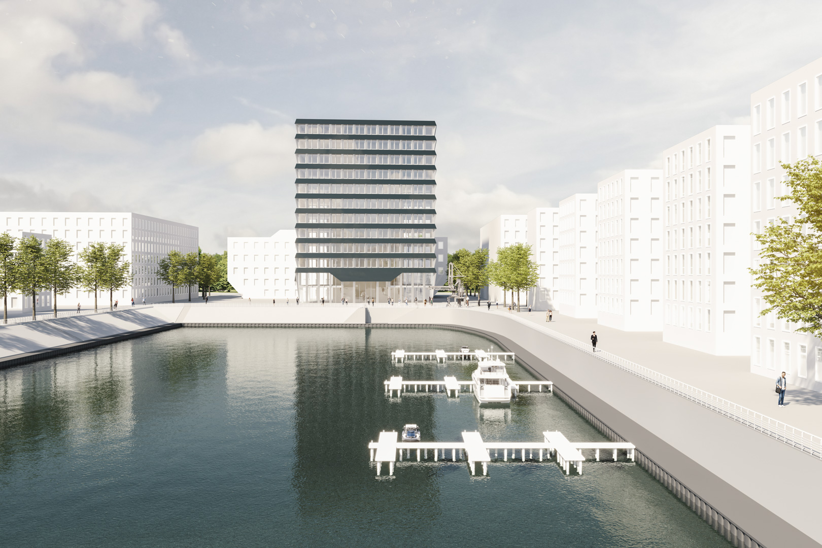 Hochhaus an der Hafenspitze, Zollhafen Mainz